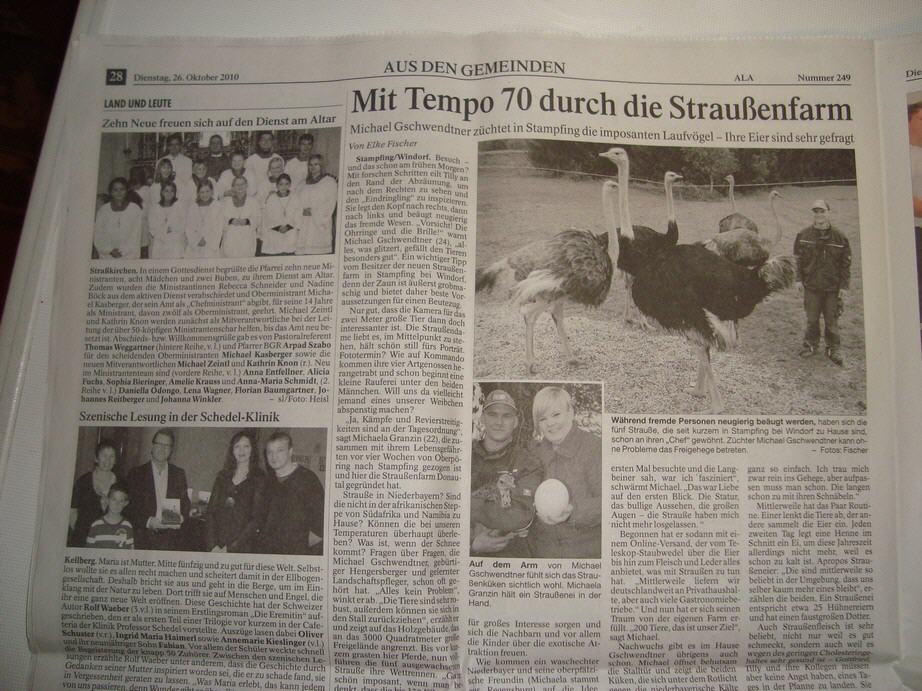 Passauer Neue Presse, 26. Oktober 2010